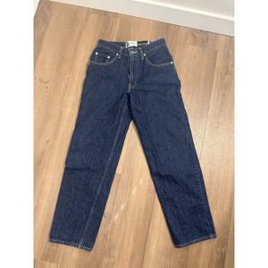 Levi's SilverTab 94 Baggy Jeans Womens W27 L31 Dark Wash Blue Tapered Denim